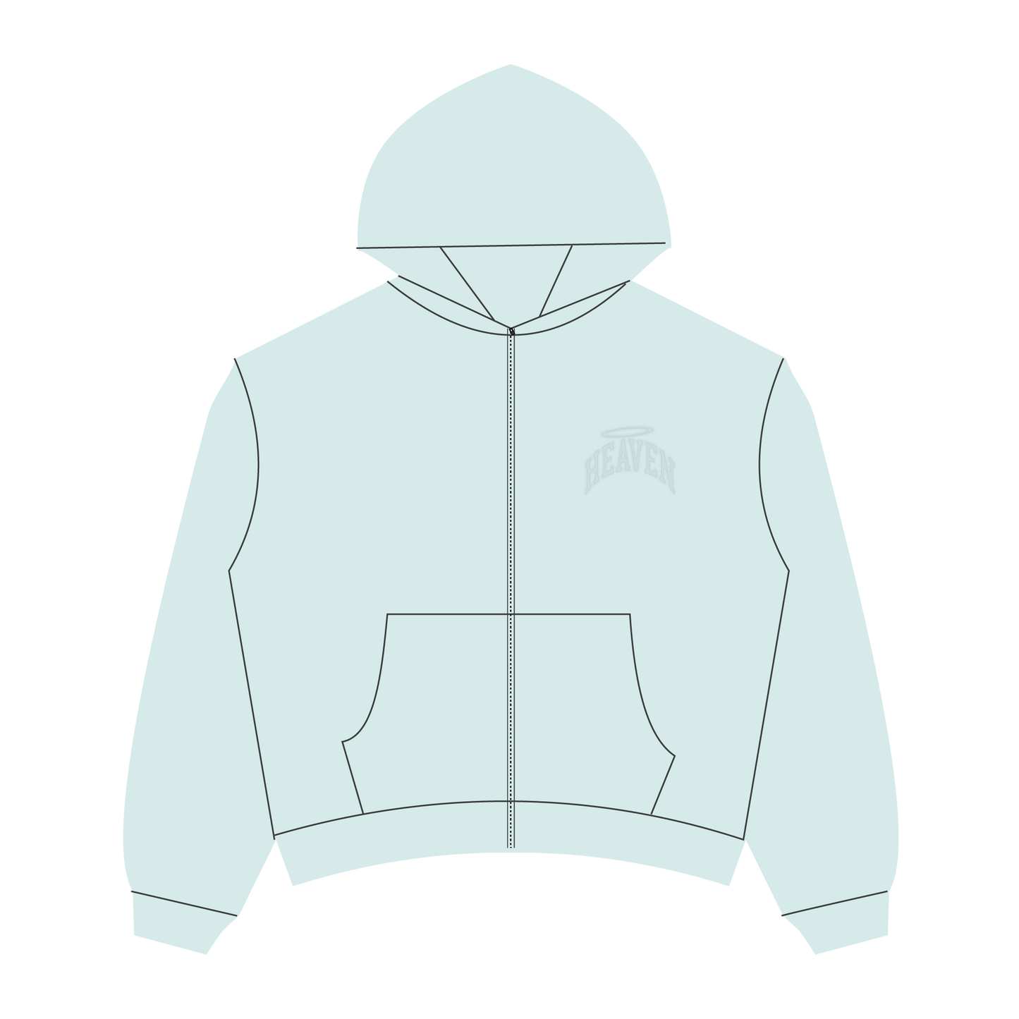 Heaven Embossed Arc Logo Zipup (Blue)