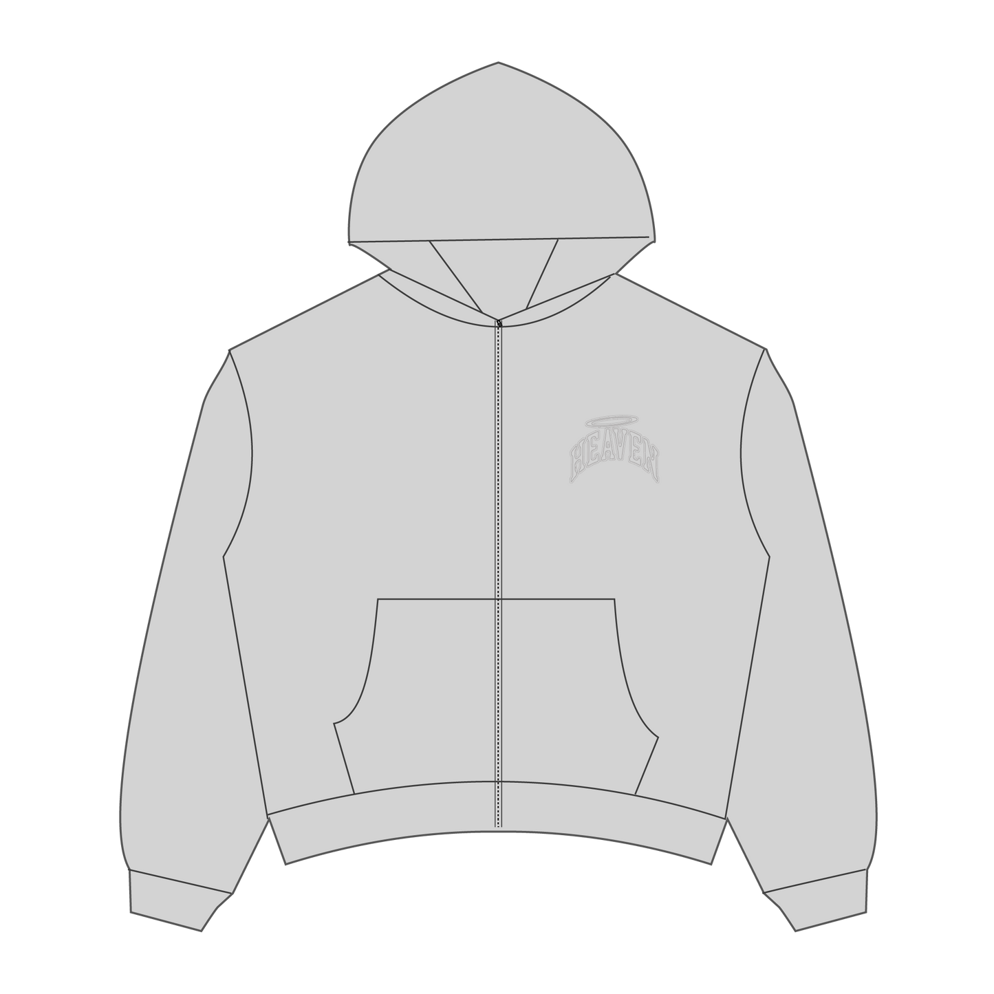 Heaven Embossed Arc Logo Zipup (Grey