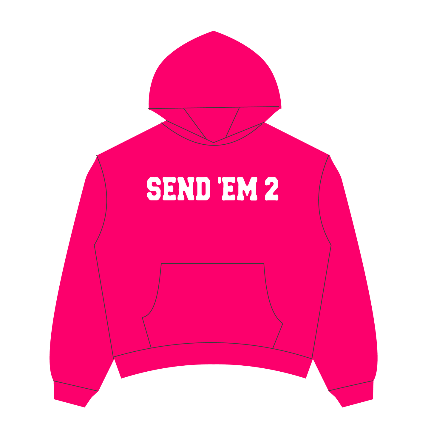 Heaven Arc Logo Hoodie  (Fuschia/White)
