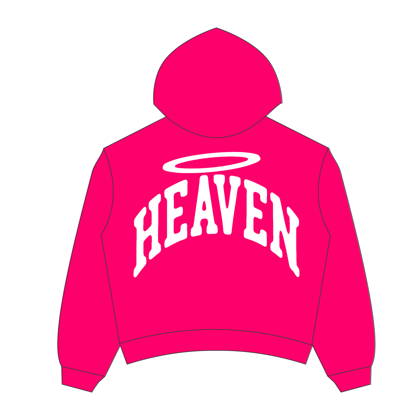 Heaven Arc Logo Hoodie  (Fuschia/White)