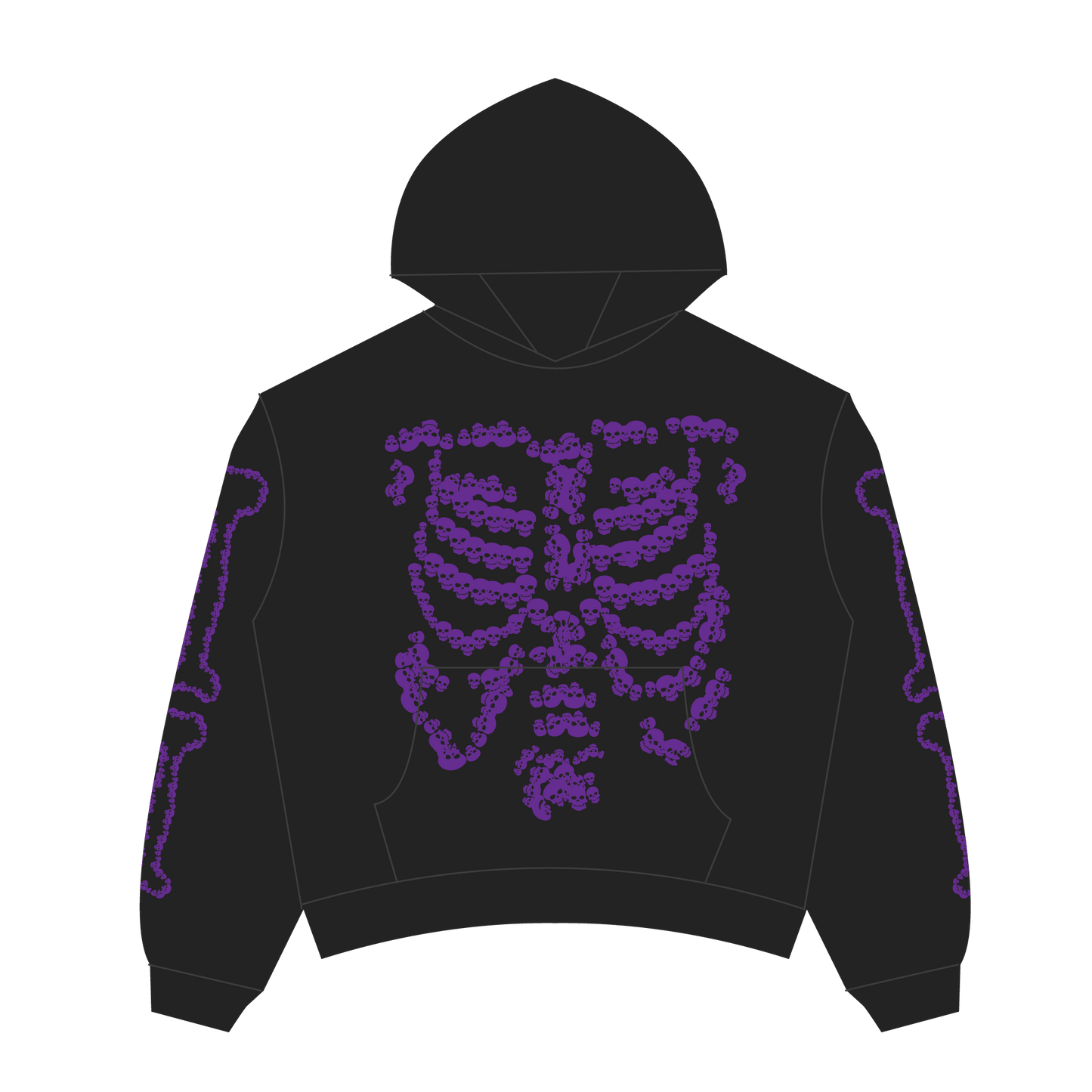 Heaven Skeleton Arc Logo Hoodie (Black/Purple)
