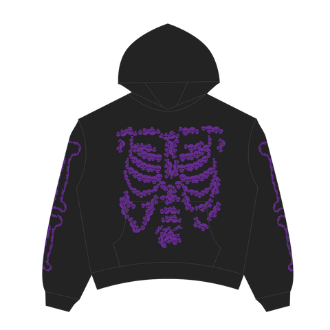 Heaven Skeleton Arc Logo Hoodie (Black/Purple)