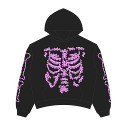 Heaven Skeleton Arc Logo Hoodie (Black/Pink)