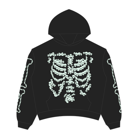 Heaven Skeleton Arc Logo Hoodie (Black/Glow)
