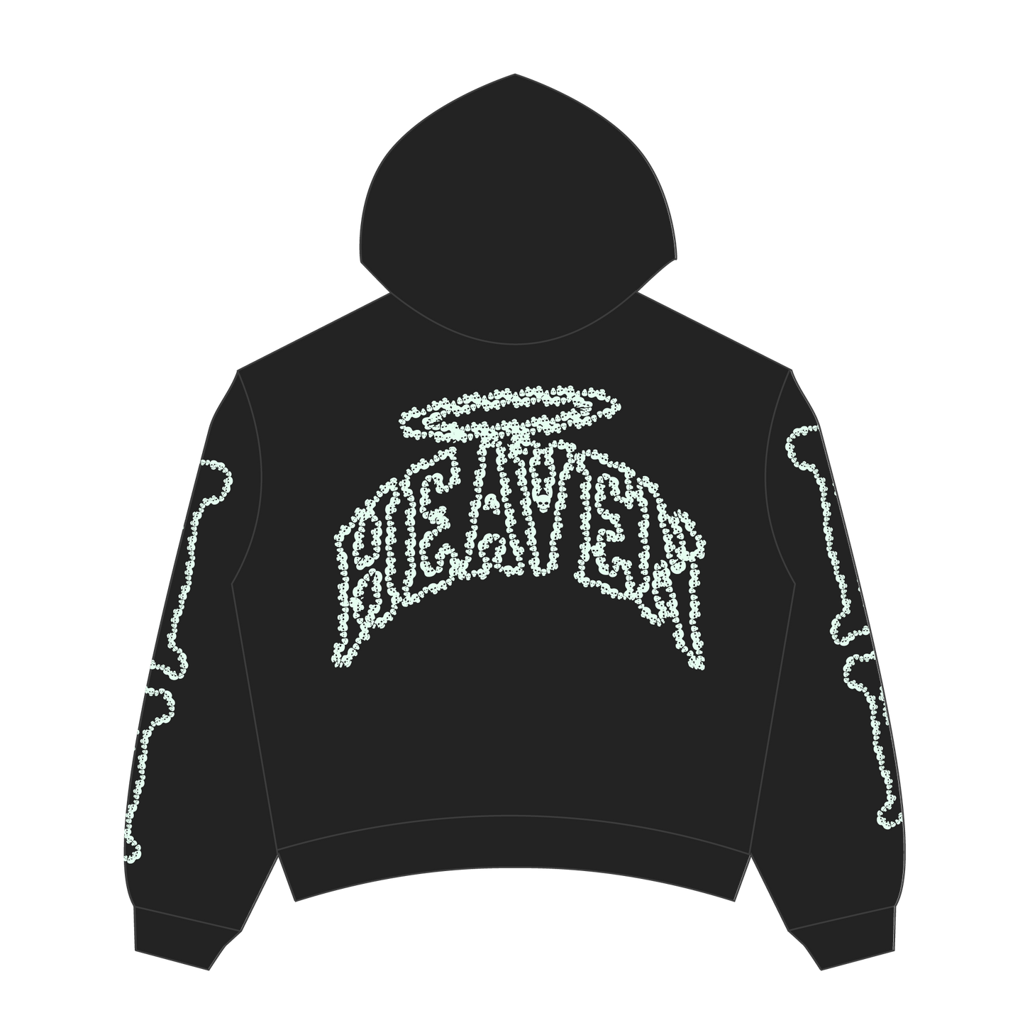 Heaven Skeleton Arc Logo Hoodie (Black/Glow)