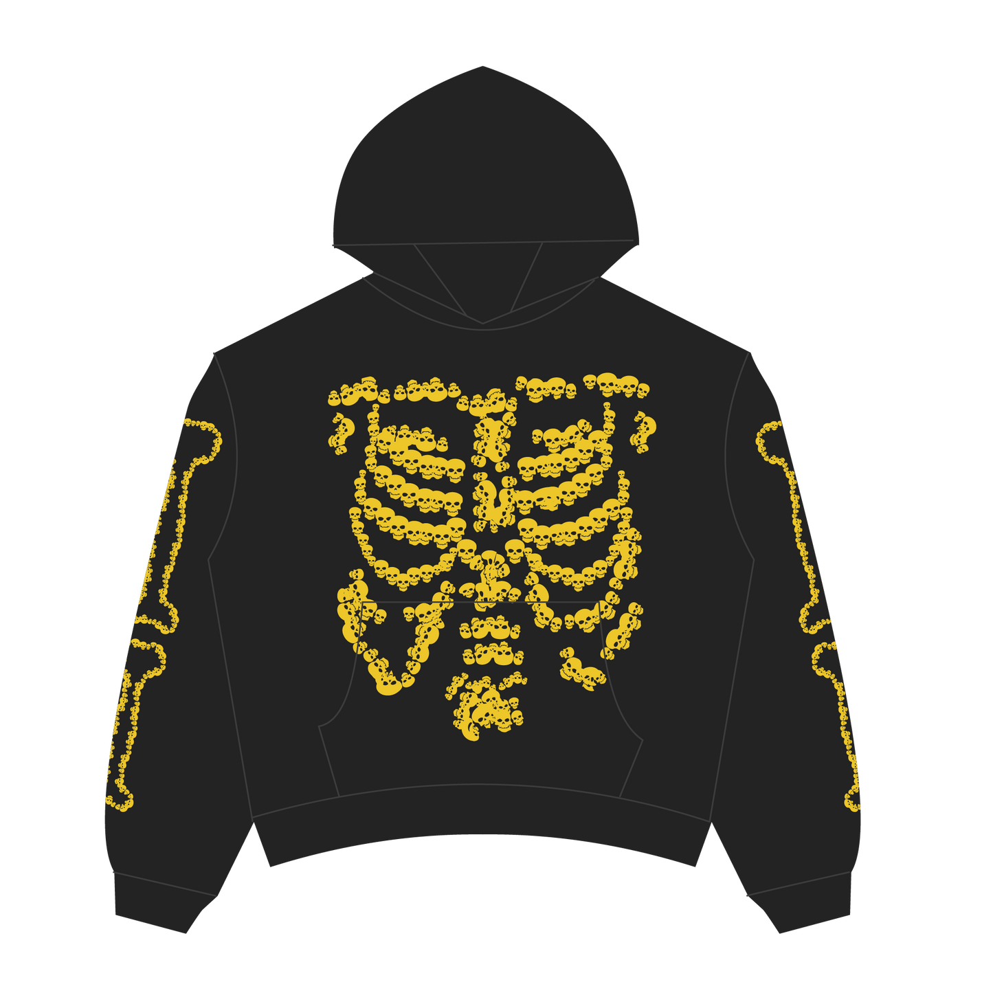 Heaven Skeleton Arc Logo Hoodie (Black/Yellow)