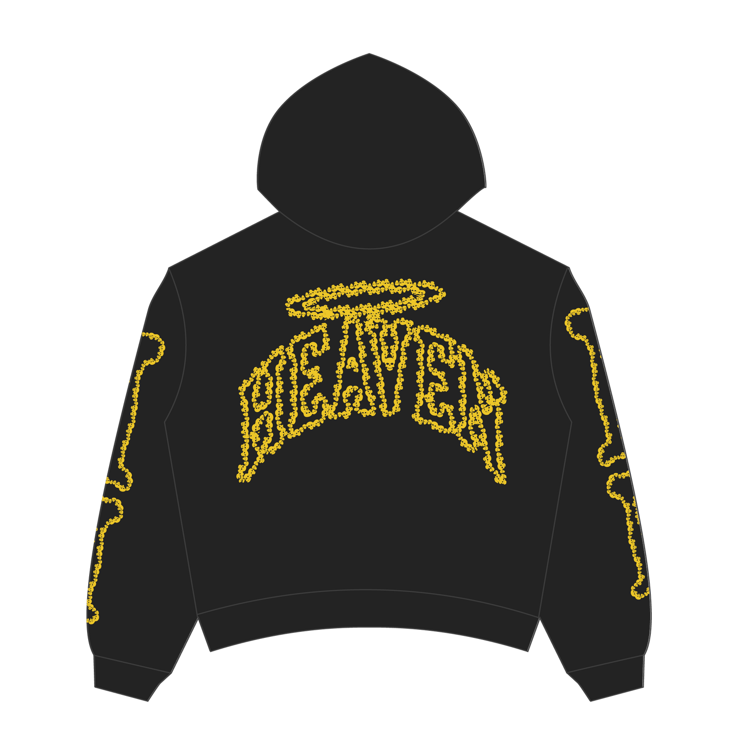 Heaven Skeleton Arc Logo Hoodie (Black/Yellow)