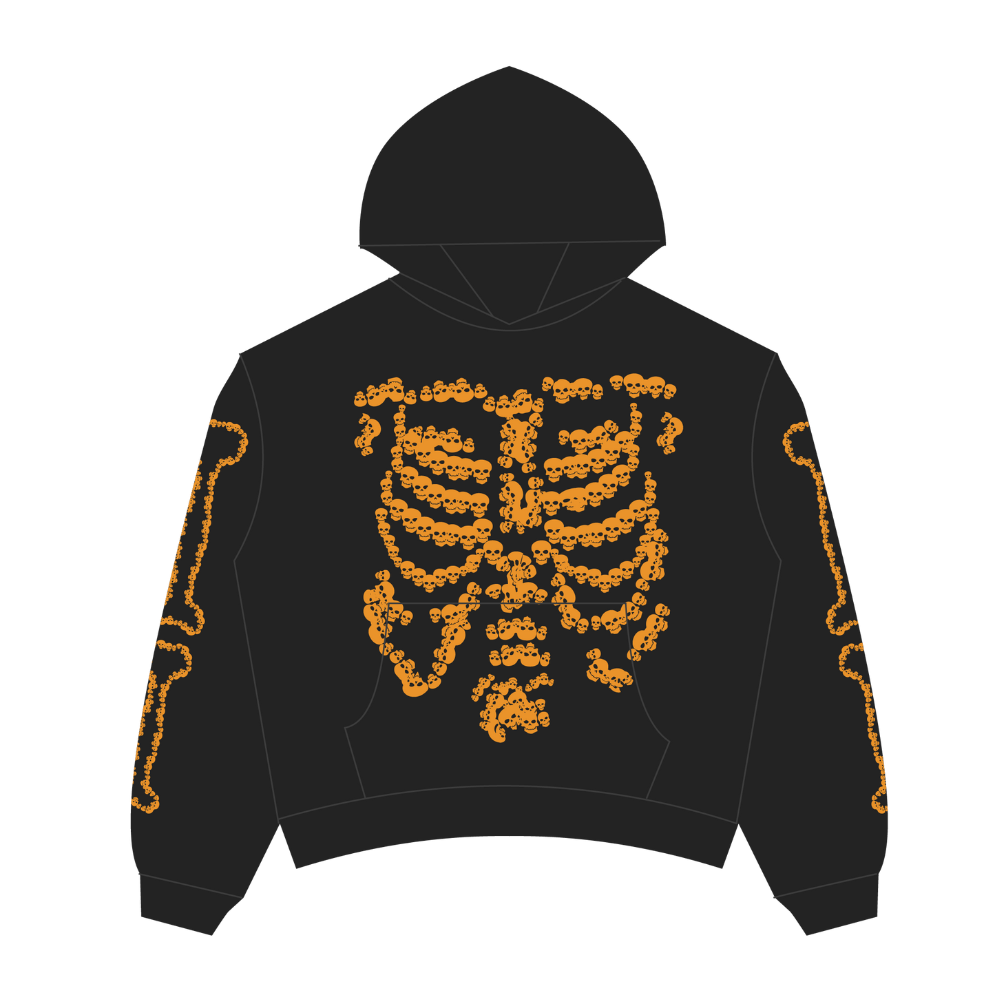 Heaven Skeleton Arc Logo Hoodie (Black/Orange)