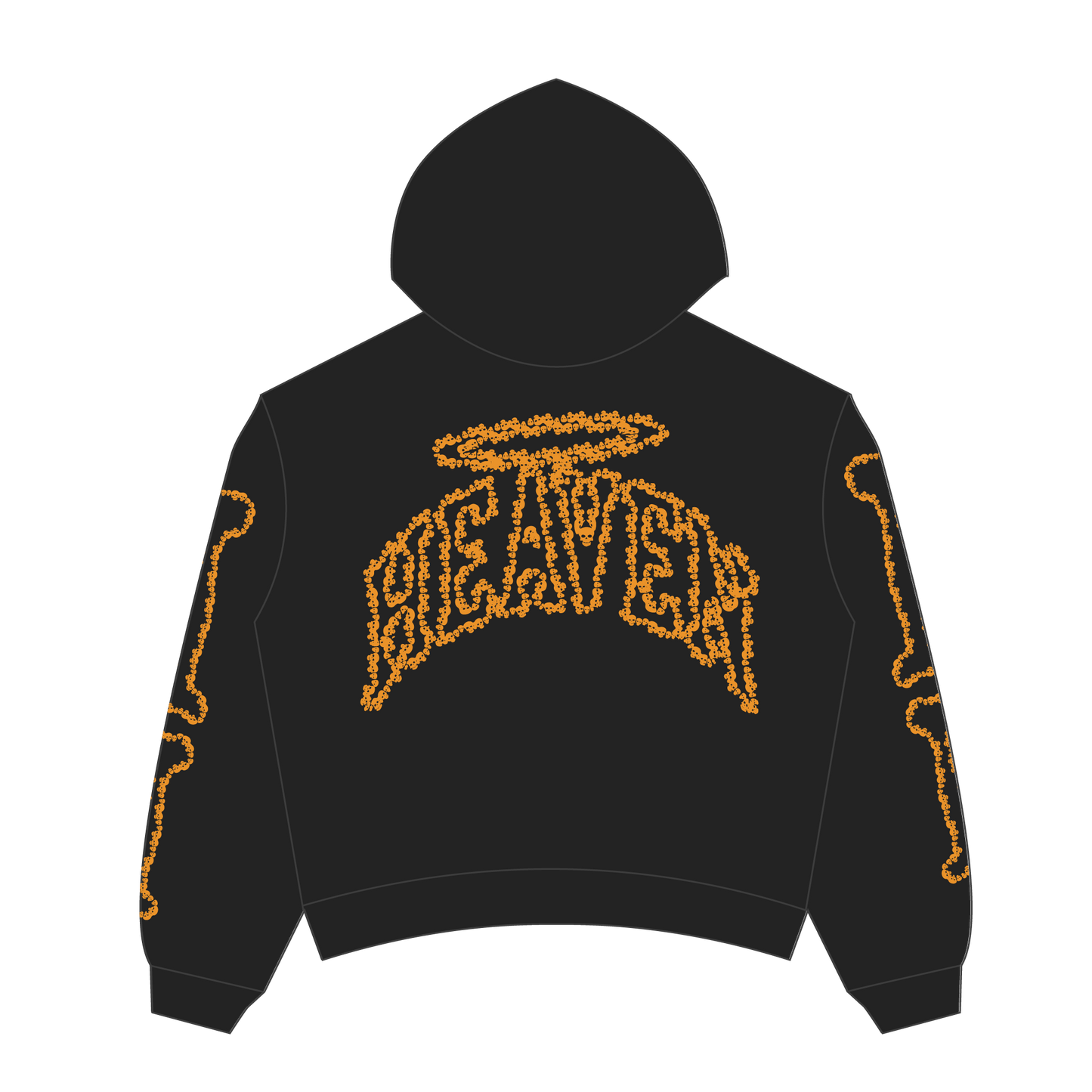 Heaven Skeleton Arc Logo Hoodie (Black/Orange)