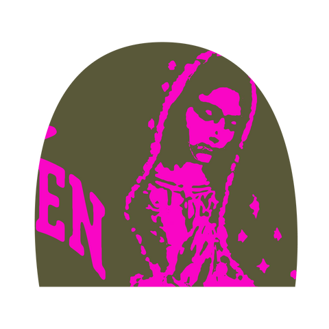 Virgen de Guadalupe Arc Logo Beanie Purple Green