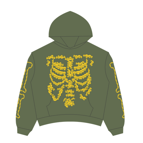 Heaven Skeleton Arc Logo Hoodie (Green/Yellow)