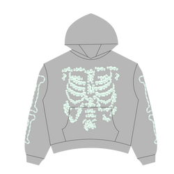 Heaven Skeleton Arc Logo Hoodie (Grey/Glow)
