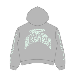 Heaven Skeleton Arc Logo Hoodie (Grey/Glow)