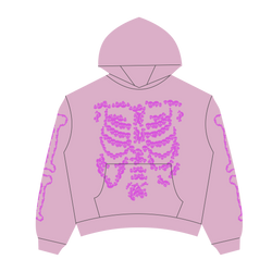 Heaven Skeleton Arc Logo Hoodie(Pink/Pink)