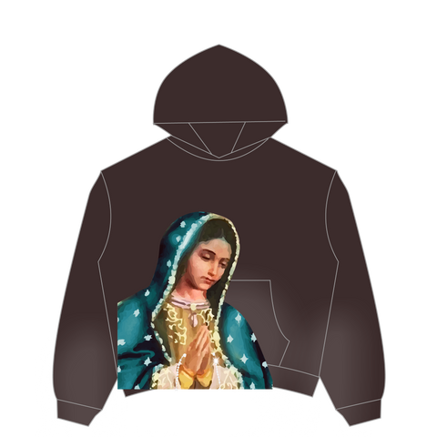 VIRGEN DE GUADALUPE HOODIE (brown)