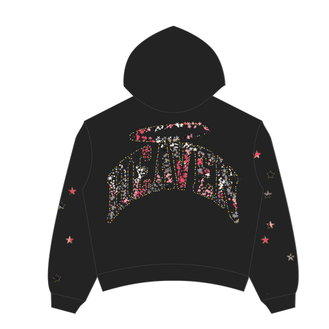 Virgen de Guadalupe Camo Hoodie Black/Pink
