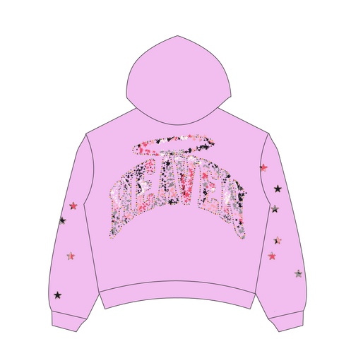 Virgen de Guadalupe Camo Hoodie Pink/Pink