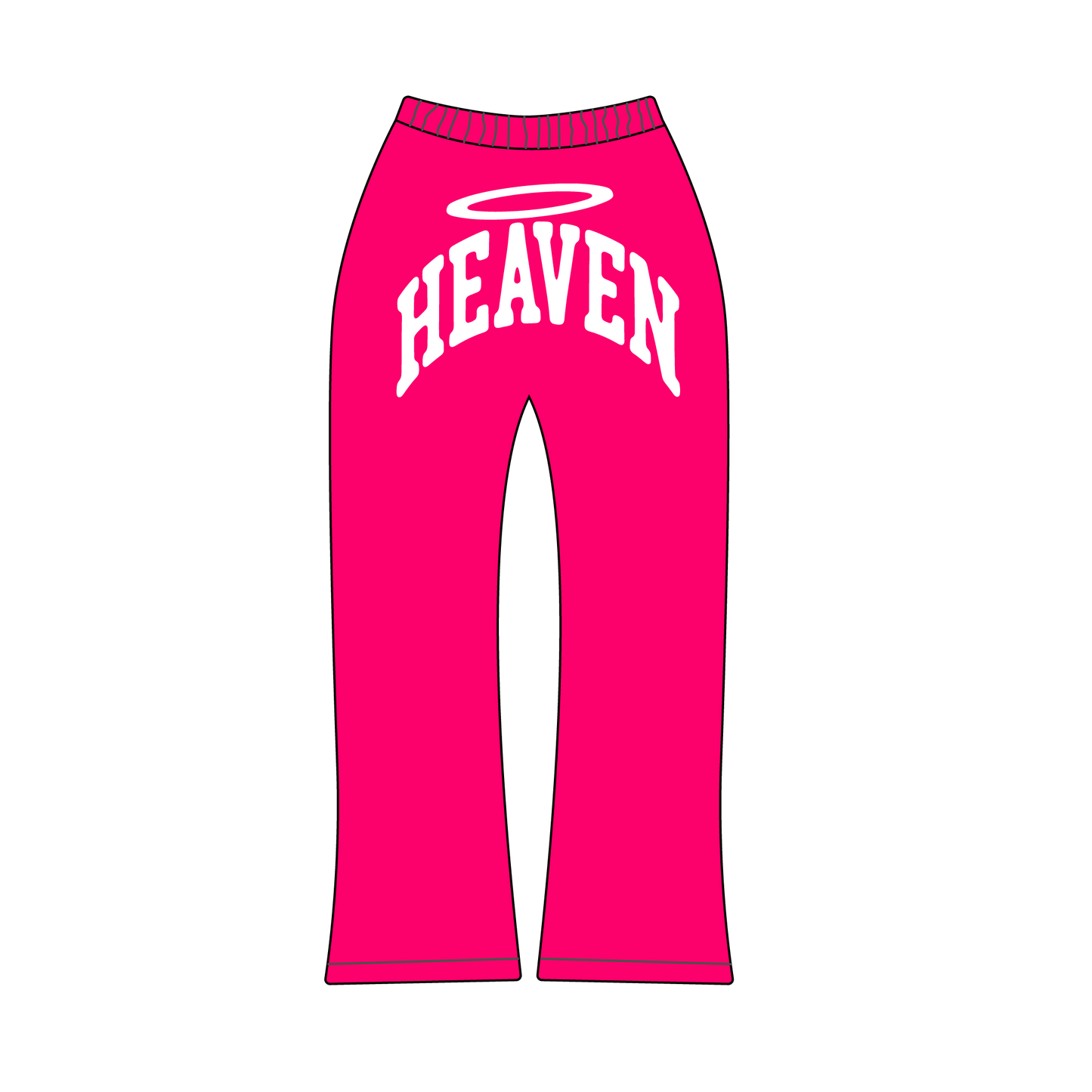 Heaven Arc Logo Flare Sweatpants (Fuschia/White)