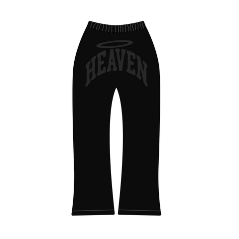 Heaven Arc Logo Flare Sweatpants (Black/Black)