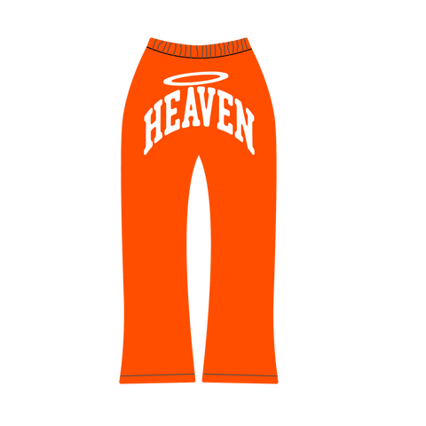 Heaven Arc Logo Flare Sweatpants (Orange/White)