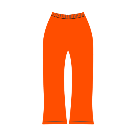 Heaven Arc Logo Flare Sweatpants (Orange/White)