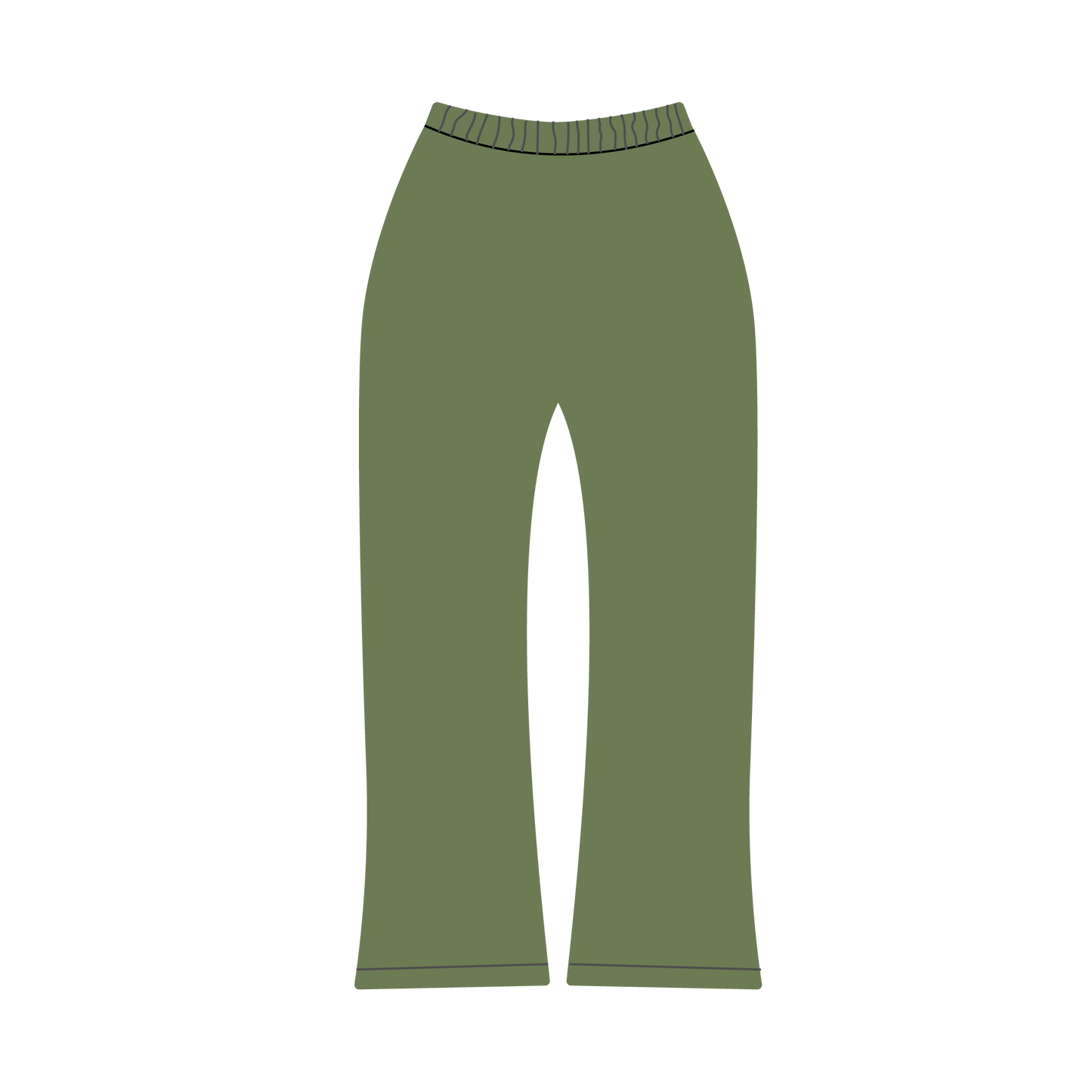 Heaven Arc Logo Flare Sweatpants (GREEN/GREEN)