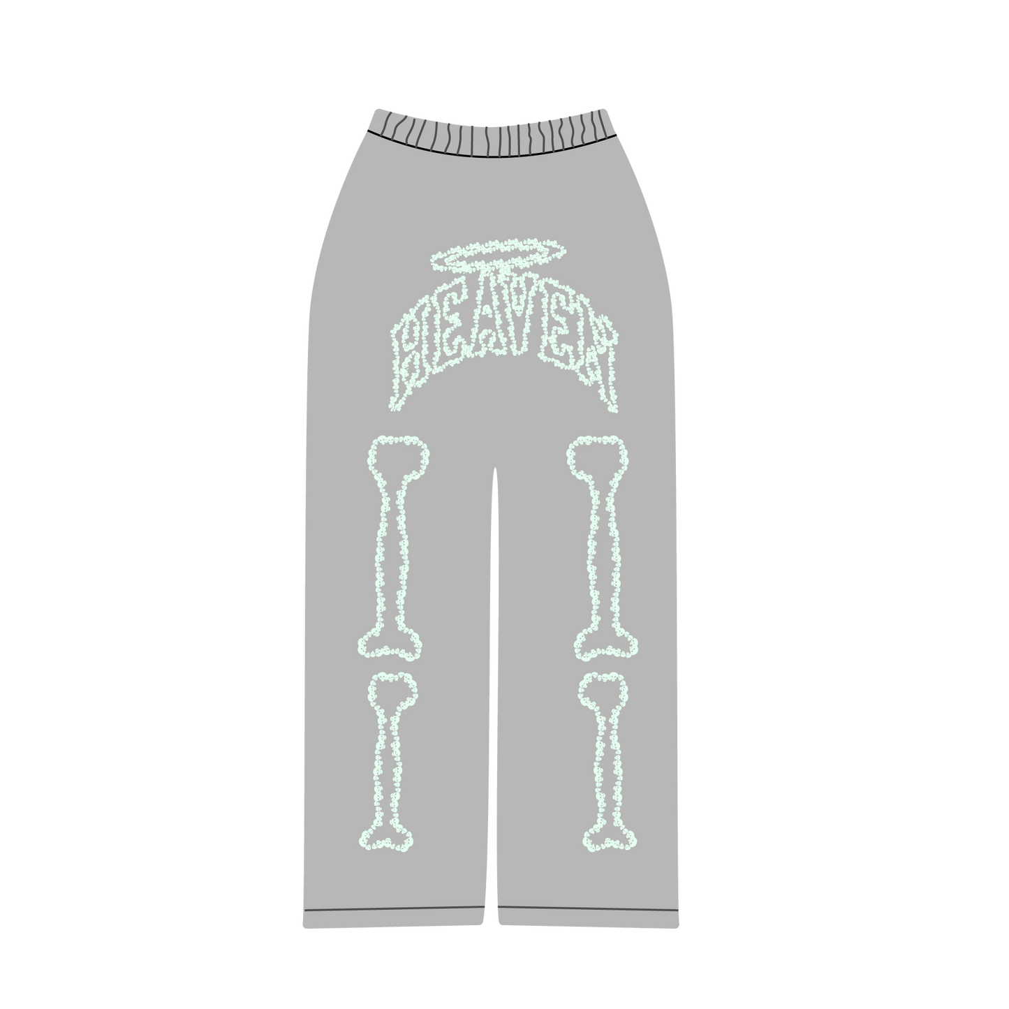 Heaven Skeleton Arc Logo Sweatpants (GREY/GLOW)