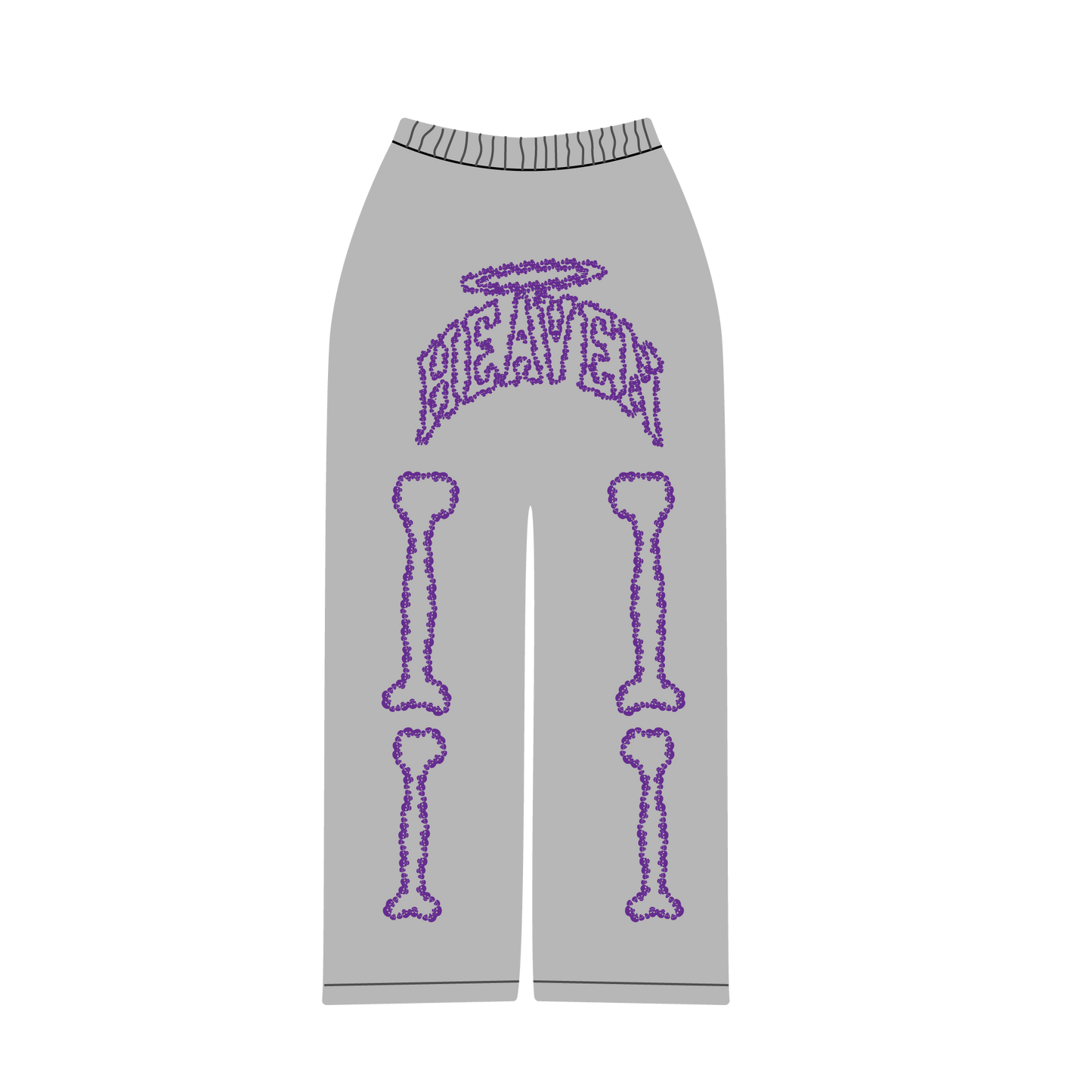 Heaven Skeleton Arc Logo Sweatpants (GREY/PURPLE)