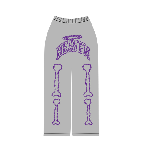 Heaven Skeleton Arc Logo Sweatpants (GREY/PURPLE)