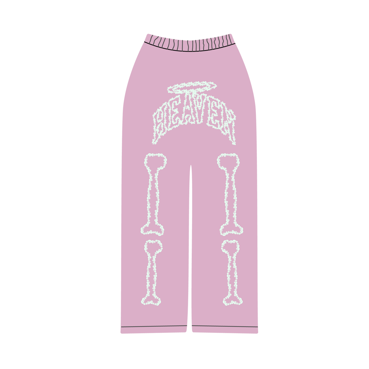 Heaven Skeleton Arc Logo Sweatpants (PINK/GLOW)