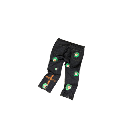 Heaven Rodeo Moments Denim Pants Black - Hover