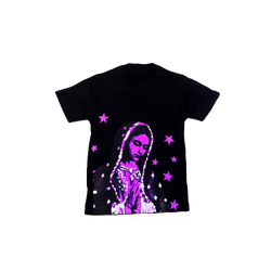 VIRGEN DE GUADALUPE/ARC LOGO TEE   (BLACK/PINK)