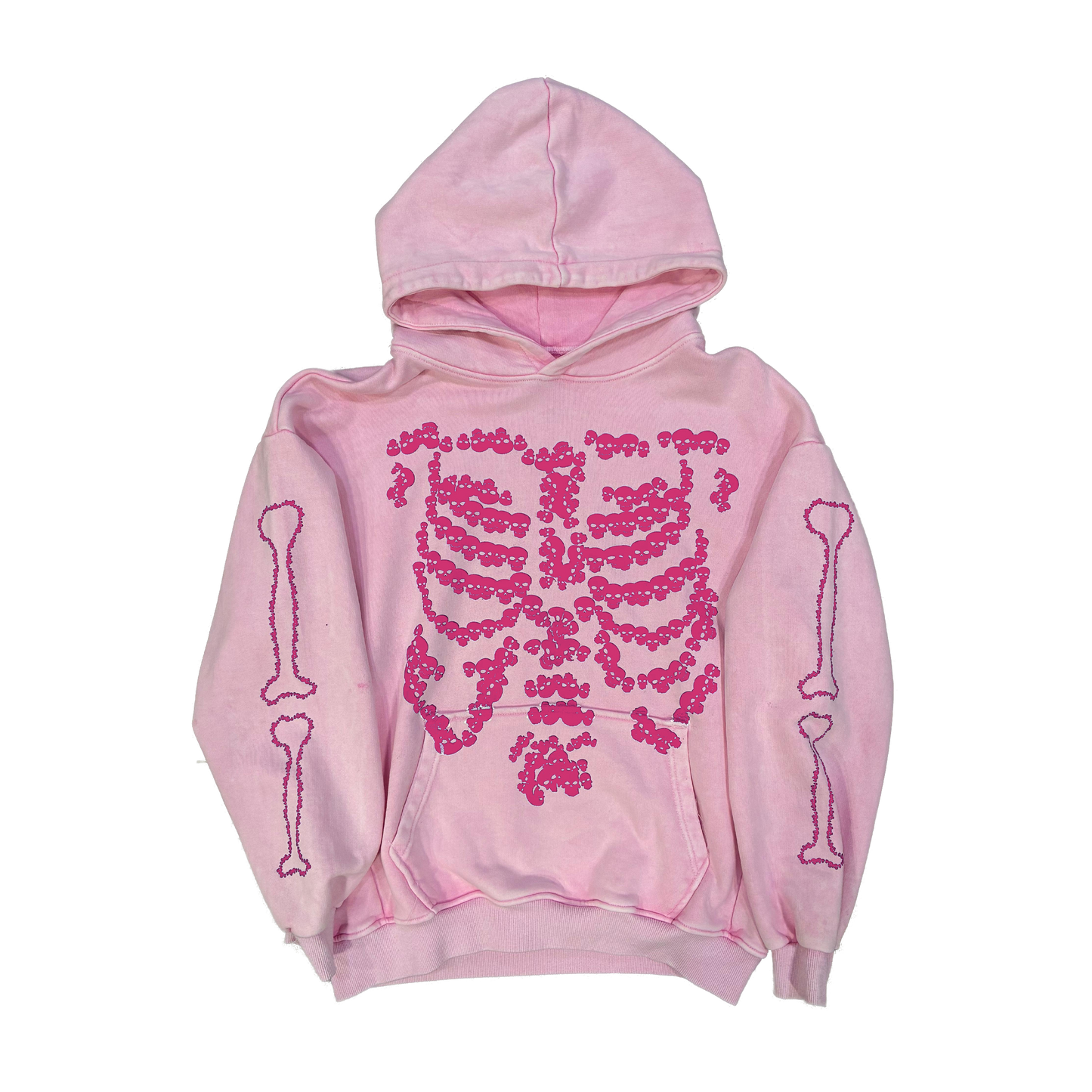 Heaven Skeleton Arc Logo Hoodie(Pink/Pink)