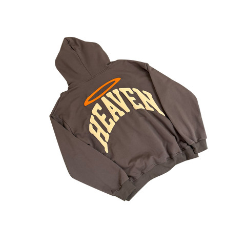 Heaven Arc Logo Hoodie (Taupe/Cream) - Hover