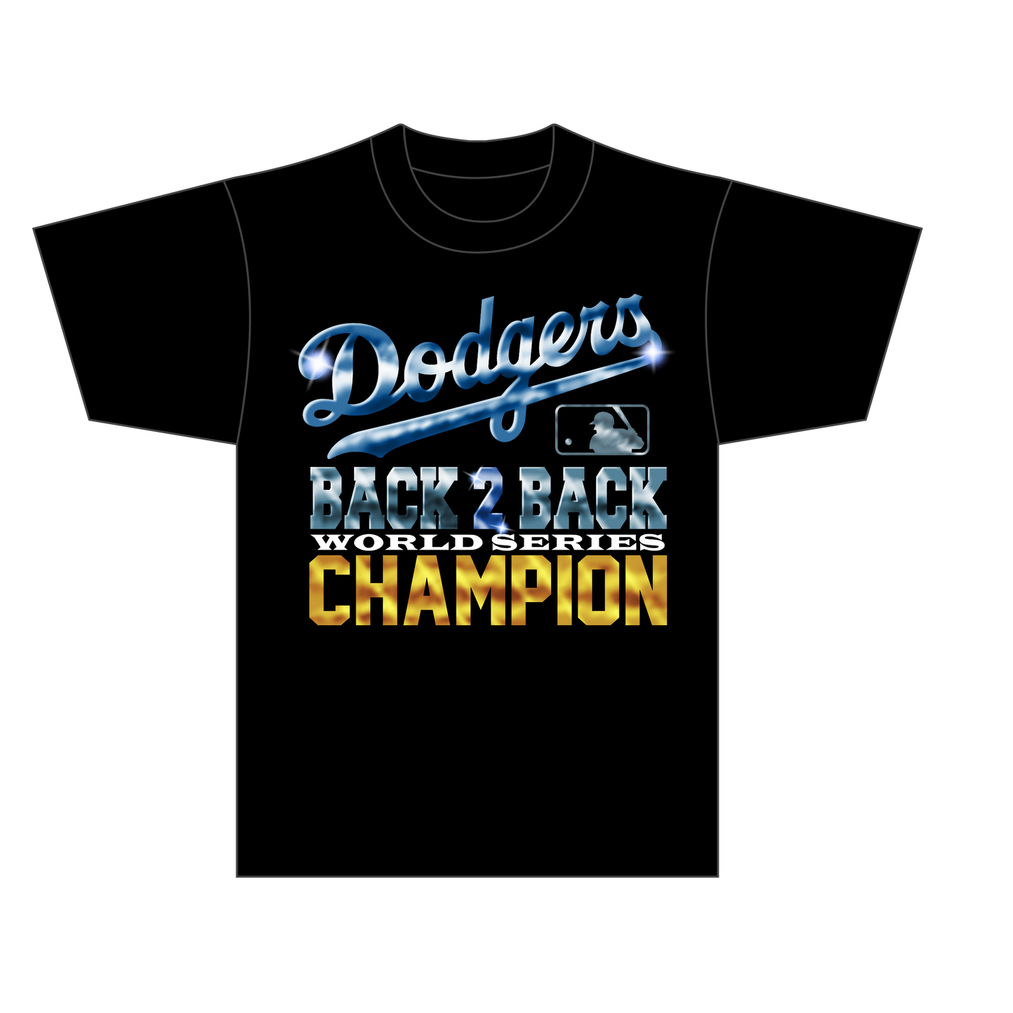 HEAVEN “BACK 2 BACK” TEE  BLACK