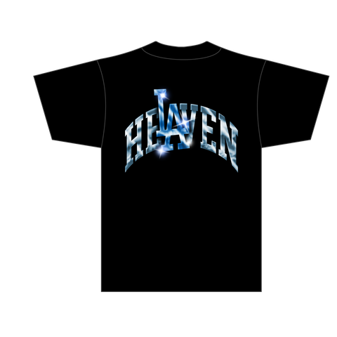 HEAVEN “BACK 2 BACK” TEE  BLACK