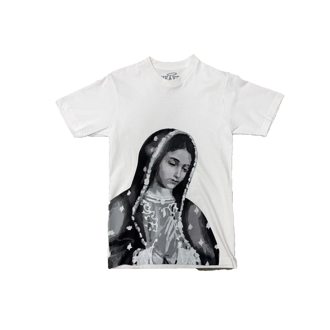 VIRGEN DE GUADALUPE/ARC LOGO TEE (WHITE/BLACK)