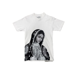 VIRGEN DE GUADALUPE/ARC LOGO TEE (WHITE/BLACK)