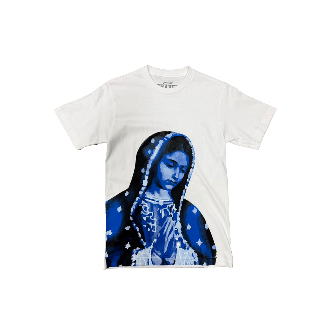 VIRGEN DE GUADALUPE/ARC LOGO TEE (WHITE/BLUE)