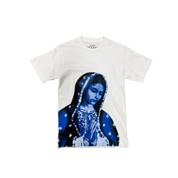 VIRGEN DE GUADALUPE/ARC LOGO TEE (WHITE/BLUE)