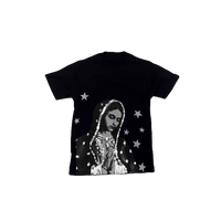 VIRGEN DE GUADALUPE/ARC LOGO TEE (BLACK/PURPLE)