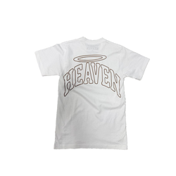 VIRGEN DE GUADALUPE/ARC LOGO TEE (WHITE/BROWN)