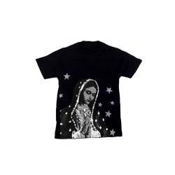 VIRGEN DE GUADALUPE/ARC LOGO TEE (BLACK/WHITE)