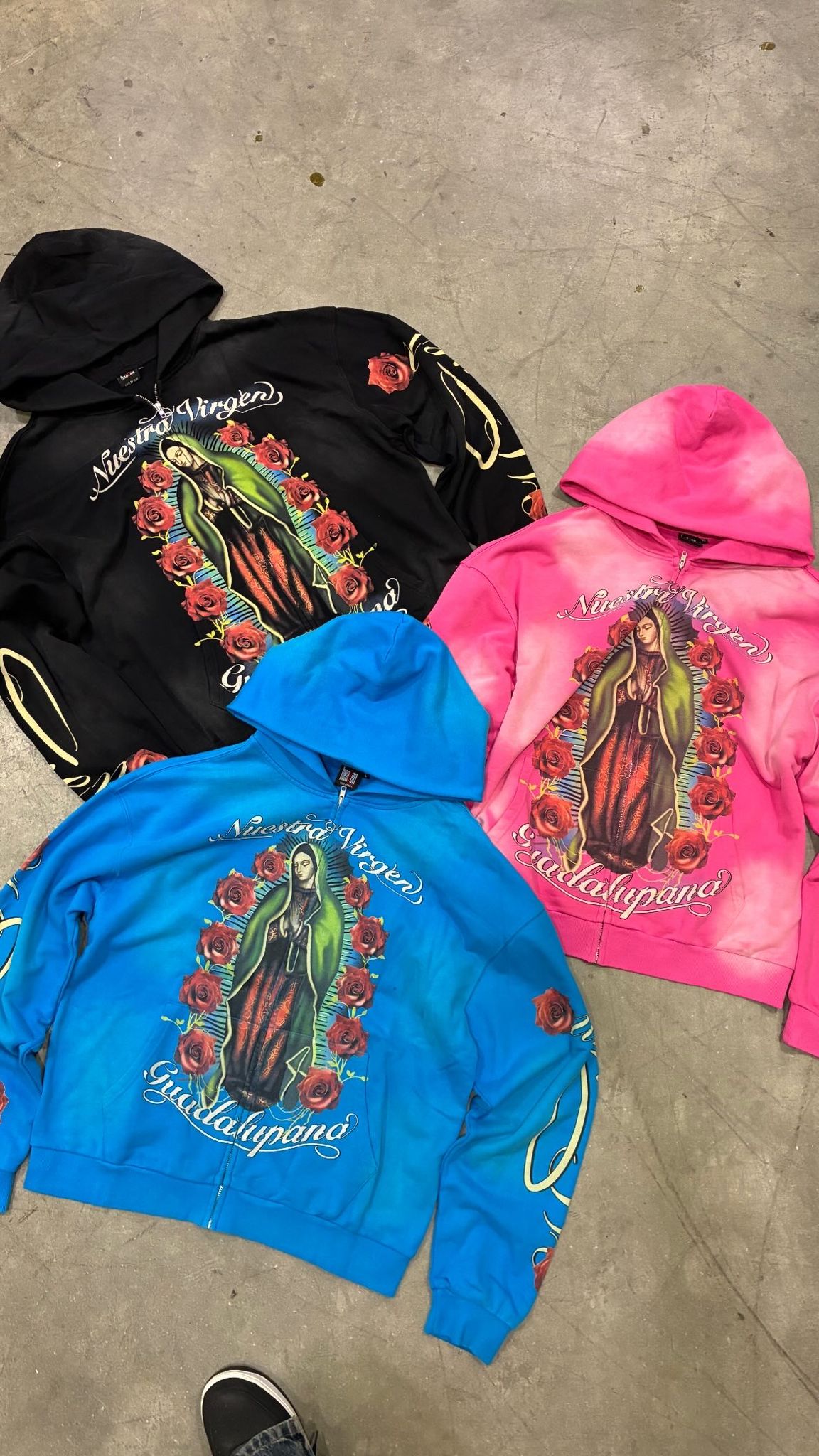 Heaven Virgen Guadalupana Zip Up Black