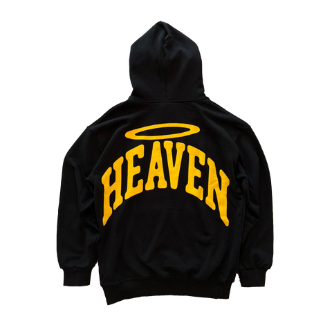 Heaven Arc Logo Hoodie  (Black/Yellow) - Hover