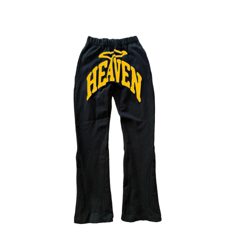 Heaven Arc Logo Flare Sweatpants (BLACK/YELLOW)