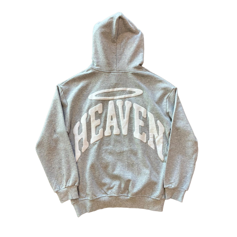 Heaven Arc Logo Hoodie  (White/Grey) - Hover