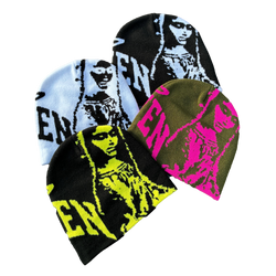 Virgen de Guadalupe Arc Logo Beanie Black White