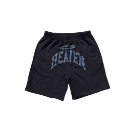 Heaven Arc Logo Rhinestone Short Black/Blue