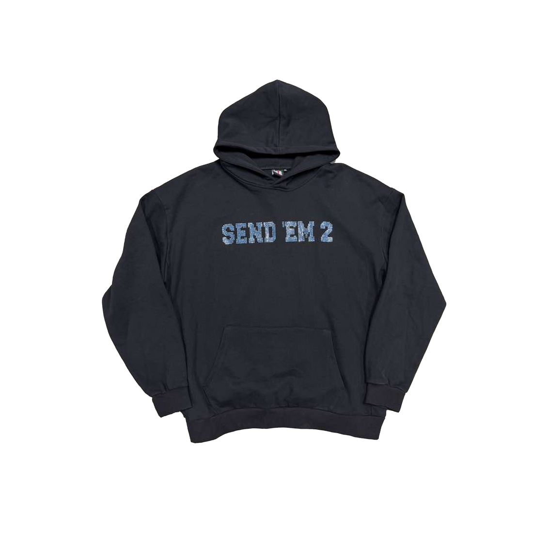 Heaven Arc Logo Rhinestone Hoodie Black/ Blue